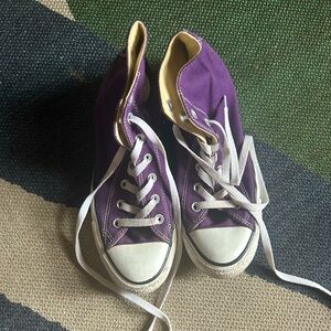 Purple High-Top Converse Sneakers